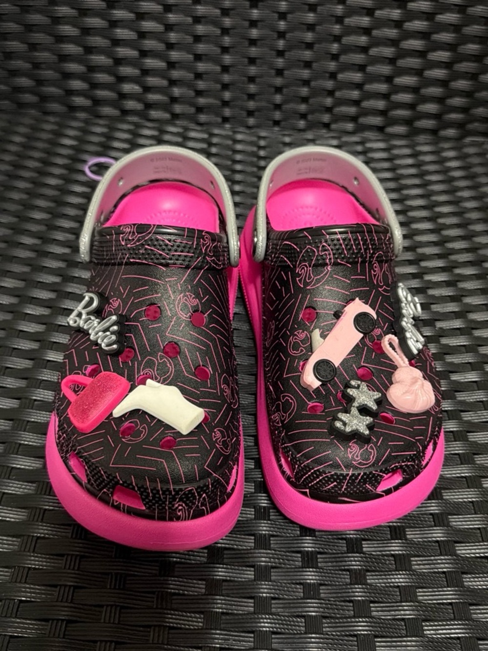 Crocs Barbie platforms.